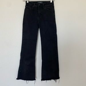 Just black denim wide leg jeans